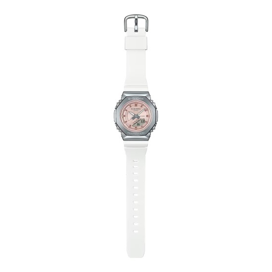 Casio G-Shock Women Seasonal Collection 2023 Metal Covered GM-S2100WS-7A White Resin Band Sports Watch