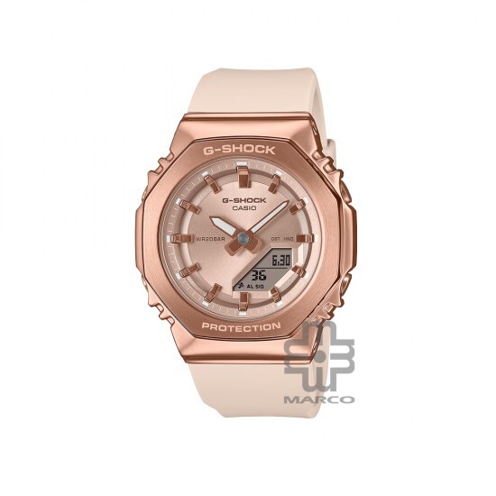 Casio G-Shock Women GM-S2110PG-4A Beige Resin Band Women Sport Watch Casio G-Shock Women GM-S2110PG-4A Beige Resin Band Women Sport Watch