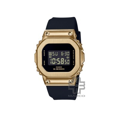 Casio G-Shock Women Black x Gold Series GM-S5600GB-1 Black Resin Band Sports Watch