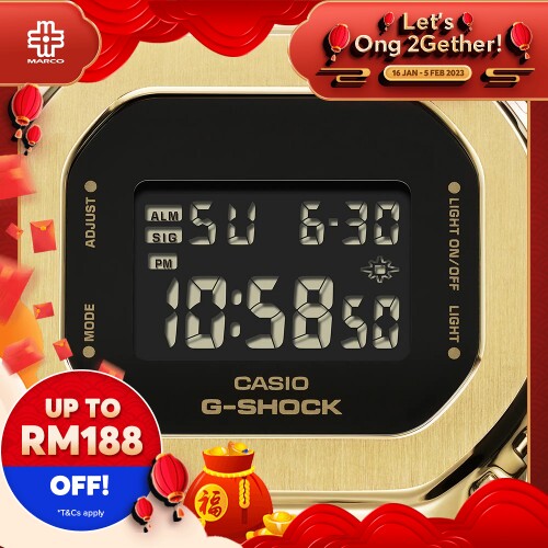 Casio G-Shock Women Black x Gold Series GM-S5600GB-1 Black Resin Band Sports Watch