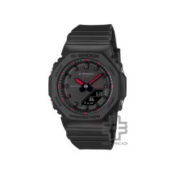 Casio G-Shock Women Seasonal Sporty Accent Color Series GMA-P2100SA-1A1 Black Bio-based Resin Band Women Sport Watch