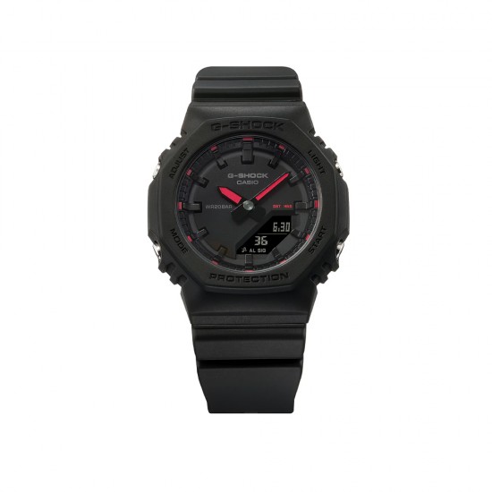 Casio G-Shock Women Seasonal Sporty Accent Color Series GMA-P2100SA-1A1 Black Bio-based Resin Band Women Sport Watch