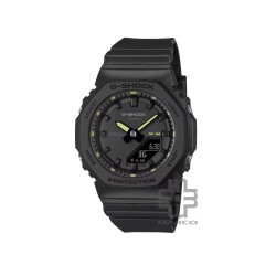 Casio G-Shock Women Seasonal Sporty Accent Color Series GMA-P2100SA-1A2 Black Bio-based Resin Band Women Sport Watch