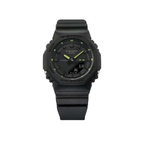 Casio G-Shock Women Seasonal Sporty Accent Color Series GMA-P2100SA-1A2 Black Bio-based Resin Band Women Sport Watch