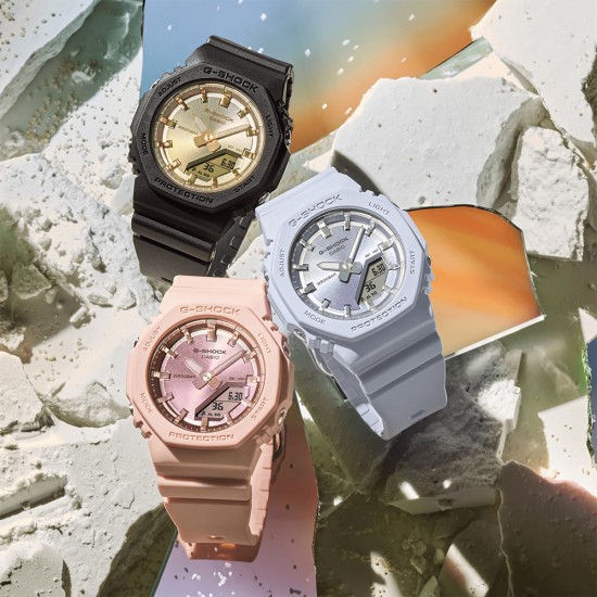 Casio G-Shock Women Sunset Glow Series GMA-P2100SG-2A Blue Bio-Based Resin Band Sports Watch