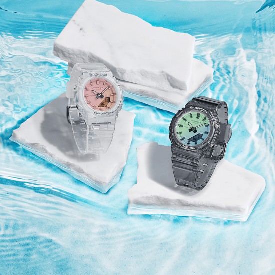 Casio G-Shock Women GMA-P2100SR-1A Black Resin Band Women Sport Watch