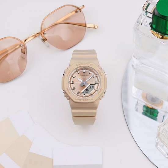 Casio G-Shock Women GMA-P2100ST-9A Beige Bio-Based Resin Band Sports Watch Casio G-Shock Women GMA-P2100ST-9A Beige Bio-Based Resin Band Sports Watch