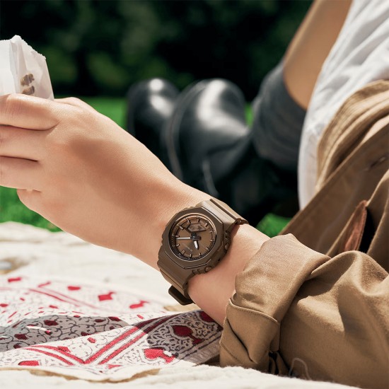 Casio G-Shock Women GMA-P2110B-5A Brown Bio-based Resin Band Women Sport Watch