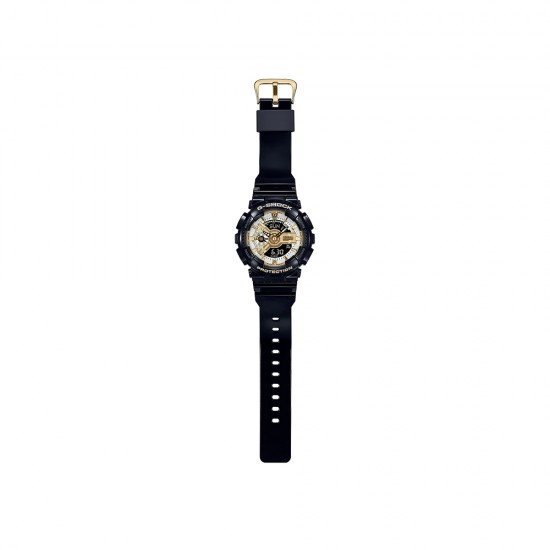 Casio G-Shock Women Black x Gold Series GMA-S110GB-1A Black Resin Band Sports Watch