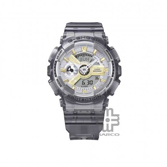 Casio G-Shock Women GMA-S110GS-8A Grey Semi-Trans Resin Band Sports Watch