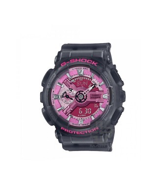 Casio G-Shock Women GMA-S110NP-8A Black Semi-trans Resin Band Sports Watch