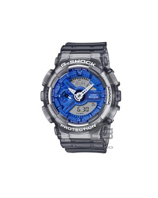 Casio G-Shock Women Girls Ice Smurfs Series GMA-S110TB-8A Grey Translucent Resin Band Sport Watch