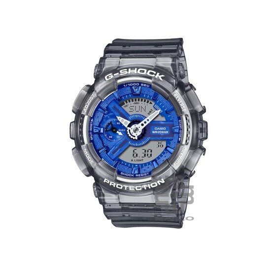 Casio G-Shock Women Girls Ice Smurfs Series GMA-S110TB-8A Grey Translucent Resin Band Sport Watch Casio G-Shock Women Girls Ice Smurfs Series GMA-S110TB-8A Grey Translucent Resin Band Sport Watch