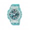Casio G-Shock Women Virtual World Series GMA-S110VW-2A Turquoise Blue Translucent Resin Band Sports Watch