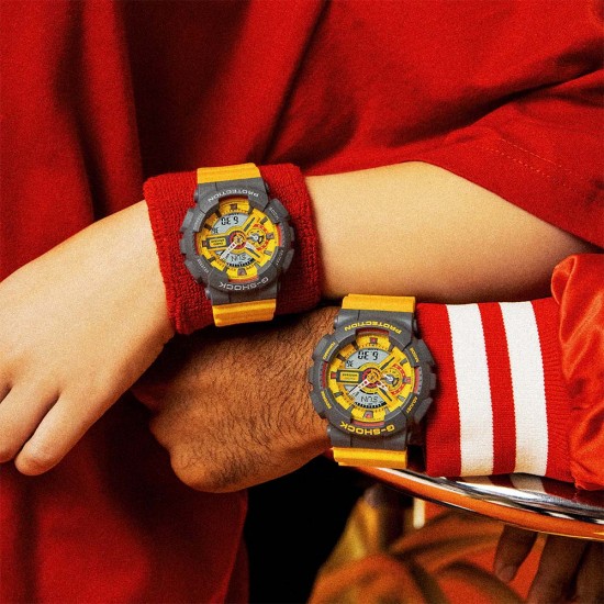 Casio G-Shock Women Retro 90s Sport Series GMA-S110Y-9A Yellow Resin Band Sport Watch