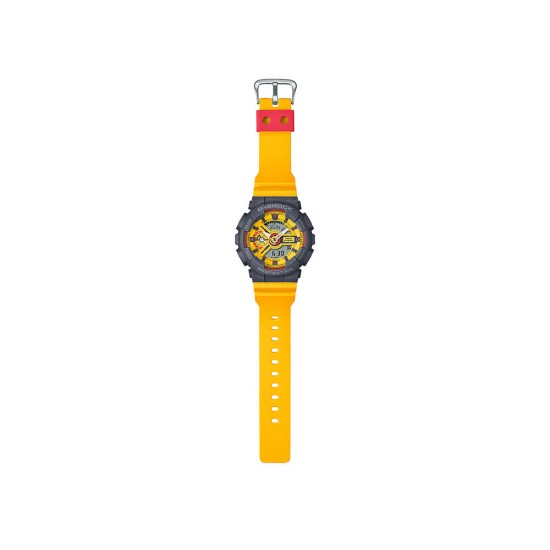 Casio G-Shock Women Retro 90s Sport Series GMA-S110Y-9A Yellow Resin Band Sport Watch