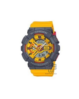Casio G-Shock Women Retro 90s Sport Series GMA-S110Y-9A Yellow Resin Band Sport Watch