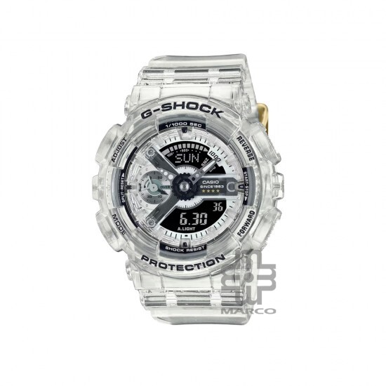 Casio G-Shock Women Clear Remix Series GMA-S114RX-7A White Transparent Resin Band Sports Watch