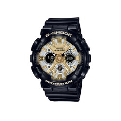 Casio G-Shock Women Black x Gold Series GMA-S120GB-1A Black Resin Band Sports Watch