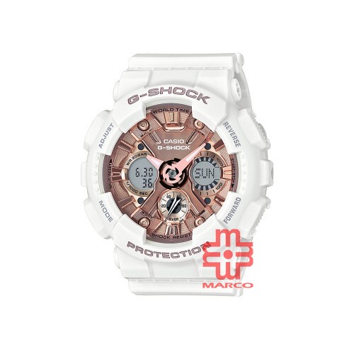 Casio G-Shock Women GMA-S120MF-7A2 White Resin Band Sports Watch