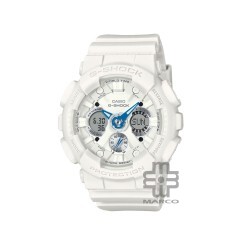 Casio G-Shock Women Seasonal Sporty Accent Color Series GMA-S120SA-7A2 White Bio-based Resin Band Women Sport Watch