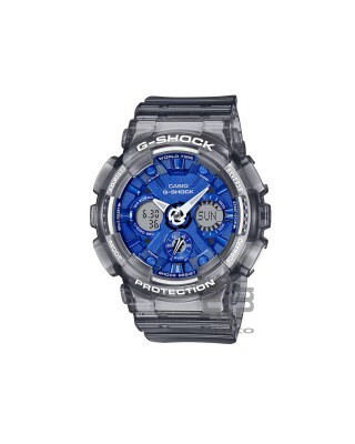 Casio G-Shock Women Girls Ice Smurfs Series GMA-S120TB-8A Grey Translucent Resin Band Sport Watch
