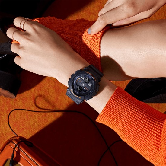 Casio G-Shock Women GMA-S140-2A2 Black Bio-based Resin Band Watch