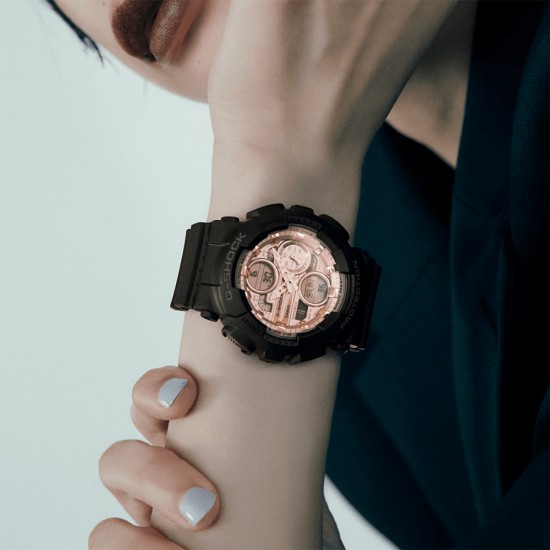 Casio G-Shock Women GMA-S140PG-1A Black Bio-based Resin Band Women Sport Watch