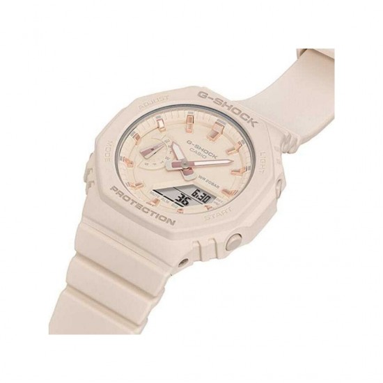 Casio G-Shock Women GMA-S2100-4A Beige Resin Band Sports Watch