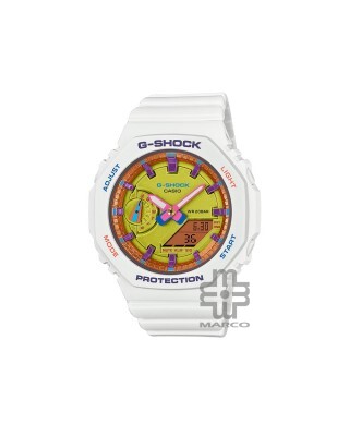 Casio G-Shock Women Bright Summer Colors Series GMA-S2100BS-7A White Resin Band Sports Watch