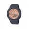 Casio G-Shock Women Pink Gold Metallic Dial GMA-S2100MD-1A Black Resin Band Sports Watch