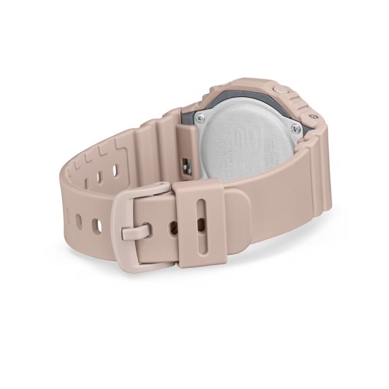 Casio G-Shock Women Pink Gold Metallic Dial GMA-S2100MD-4A Beige Resin Band Sports Watch