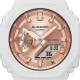 Casio G-Shock Women Pink Gold Metallic Dial GMA-S2100MD-7A White Resin Band Sports Watch