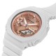 Casio G-Shock Women Pink Gold Metallic Dial GMA-S2100MD-7A White Resin Band Sports Watch