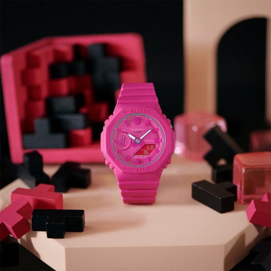 Casio G-Shock Women GMA-S2100P-4A Pink Resin Band Sports Watch