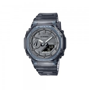 Casio G-Shock Women GMA-S2100SK-1A Crystal Black Translucent Resin Band Sports Watch