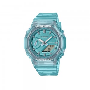 Casio G-Shock Women GMA-S2100SK-2A Crystal Blue Translucent Resin Band Sports Watch