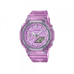 Casio G-Shock Women GMA-S2100SK-4A Crystal Pink Translucent Resin Band Sports Watch