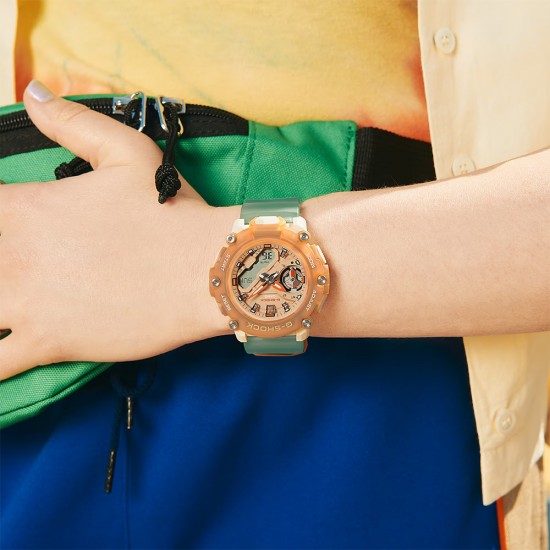 Casio G-Shock Women Peaceful Outdoor Colors Series GMA-S2200PE-5A Green Resin Band Sports Watch