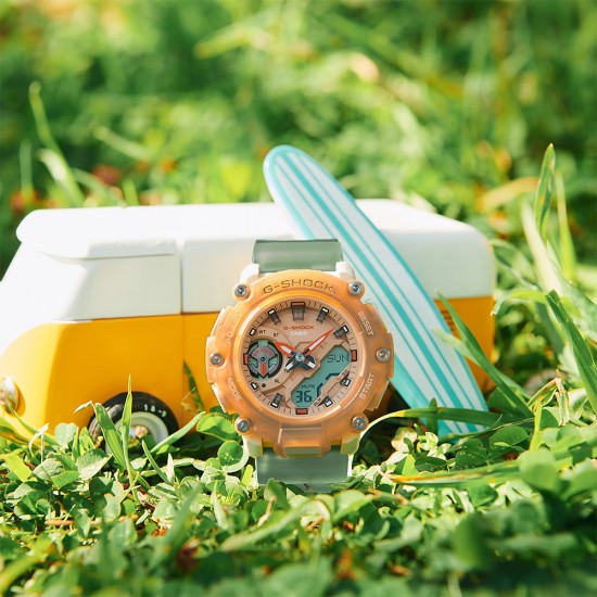 Casio G-Shock Women Peaceful Outdoor Colors Series GMA-S2200PE-5A Green Resin Band Sports Watch