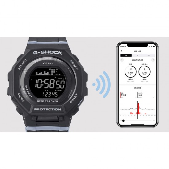 Casio G-Shock Women G-Squad GMD-B300-7 White Bio-Based Resin Band Sports Watch