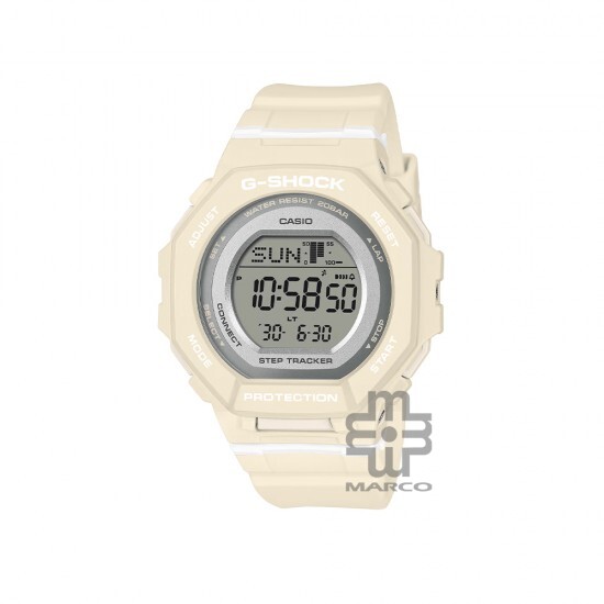 Casio G-Shock Women G-Squad GMD-B300-7 White Bio-Based Resin Band Sports Watch