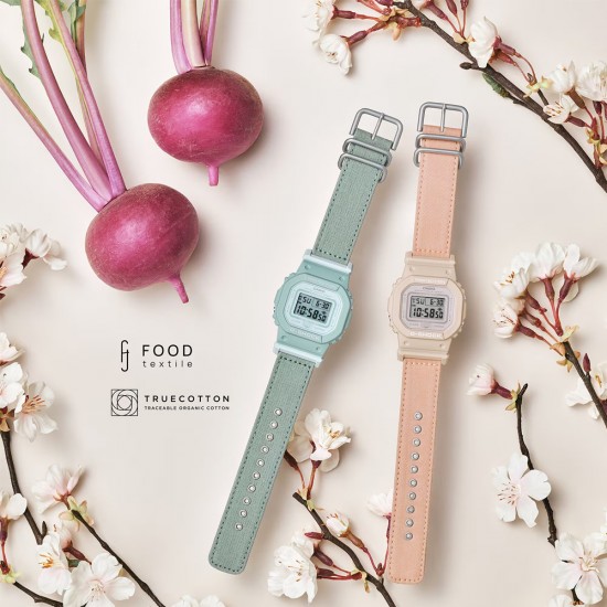 Casio G-Shock Women GMD-S5600CT-4 Peach Cloth Band (TRUECOTTON) Sport Watch