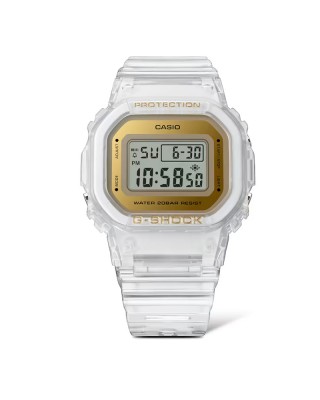 Casio G-Shock Women Clear & Gold Series GMD-S5600SG-7 Translucent Resin Band Sport Watch