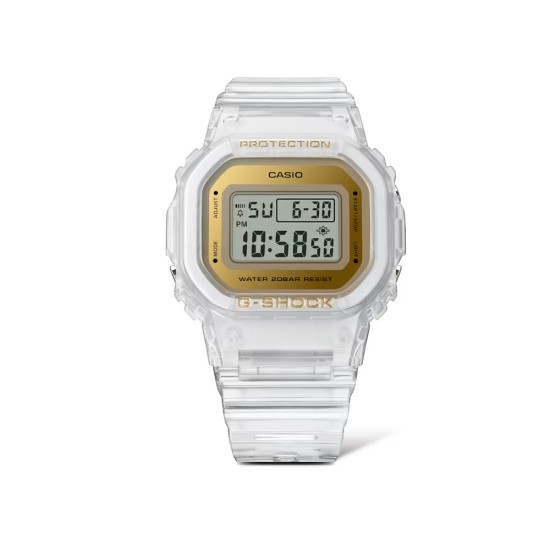 Casio G-Shock Women Clear & Gold Series GMD-S5600SG-7 Translucent Resin Band Sport Watch Casio G-Shock Women Clear & Gold Series GMD-S5600SG-7 Translucent Resin Band Sport Watch