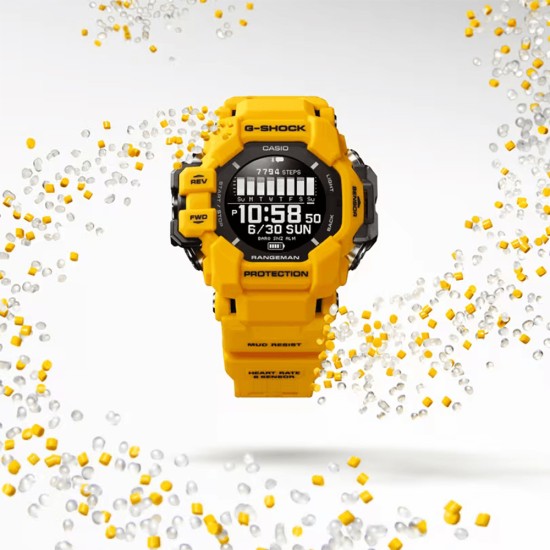 Casio G-Shock Rangeman GPR-H1000-9 Yellow Bio-Based Resin Band Men Sports Watch