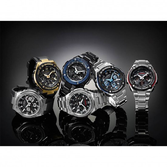 Casio G-Steel GST-S110D-1A Silver Stainless Steel Band Men Watch