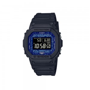 Casio G-Shock Blue Paisley Series GW-B5600BP-1 Black Resin Band Men Sports Watch