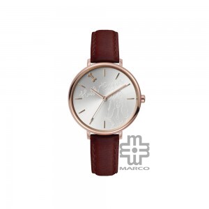 Hush Puppies Orbz HP.3876L.2505 Sepia Brown Leather Band Women Watch