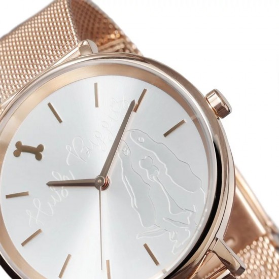 Hush Puppies Orbz HP.3876L.9505 Rose Gold Mesh Stainless Steel Band Women Watch